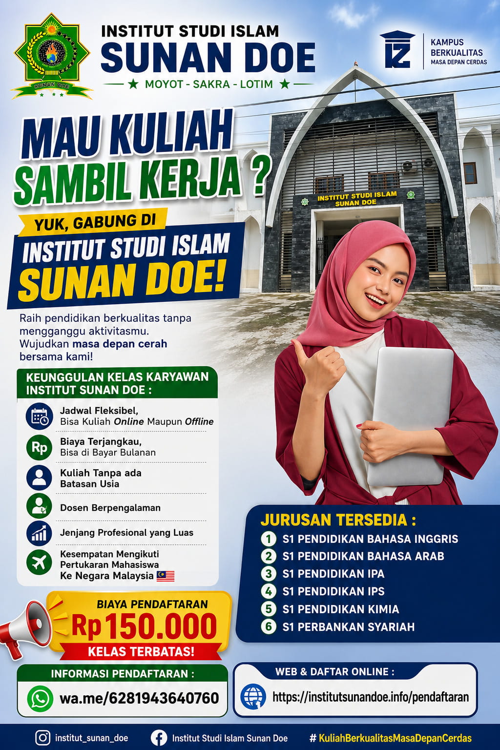 Kuliah Karyawan Lombok di Institut Studi Islam Sunan Doe