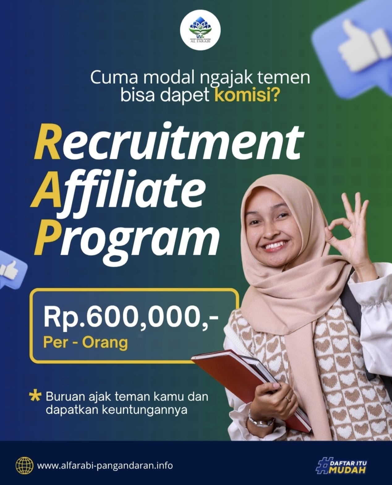 Ajak Teman Untuk Kuliah Dapatkan Komisi Sebebsar 600RB