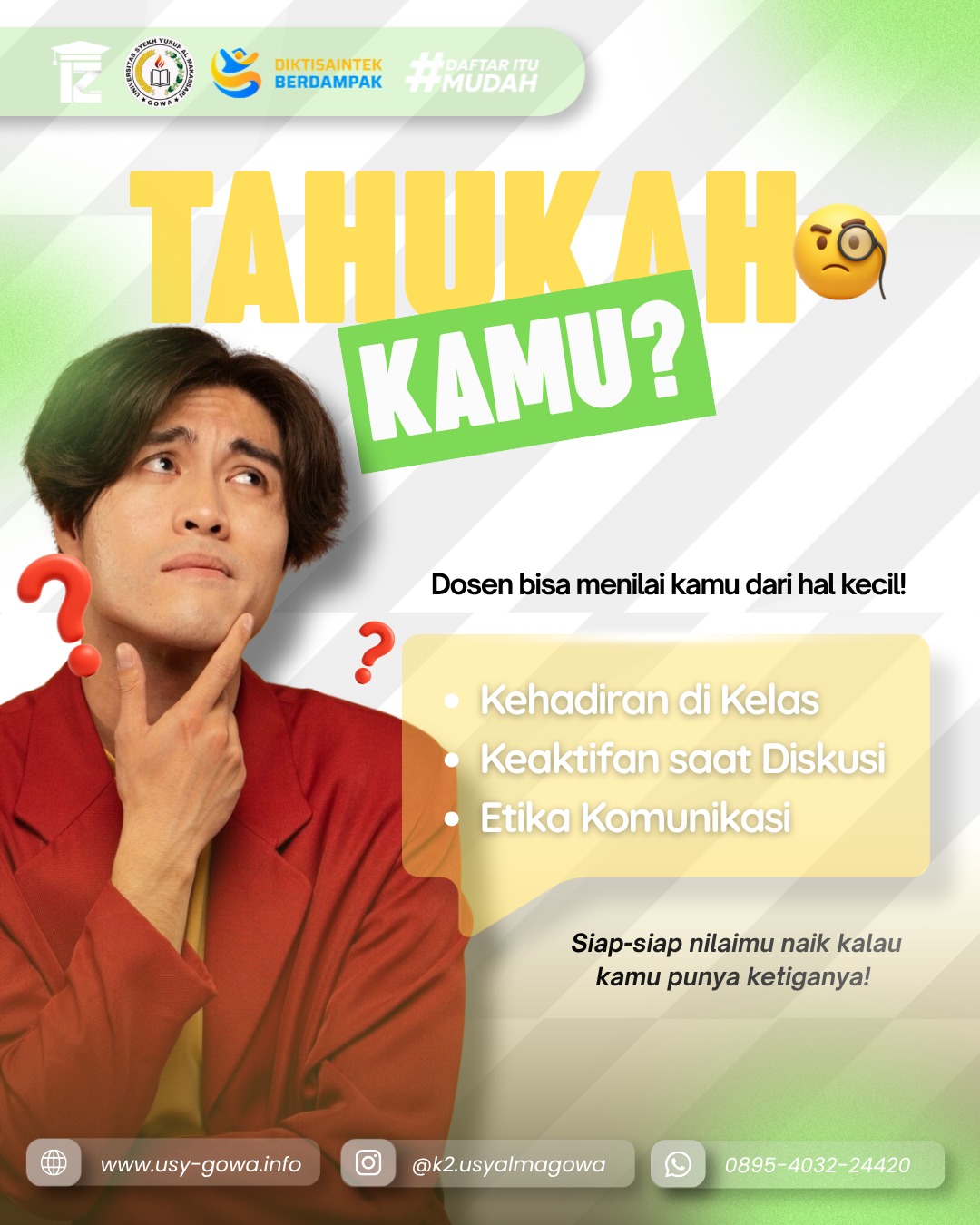 Hal Ini Yang Wajib Bagi Mahasiswa Universitas Syech Yusuf Al Makassari Gowa Perhatikan