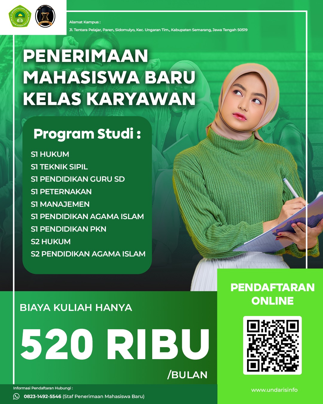 Cicilan Biaya Kuliah UNDARIS