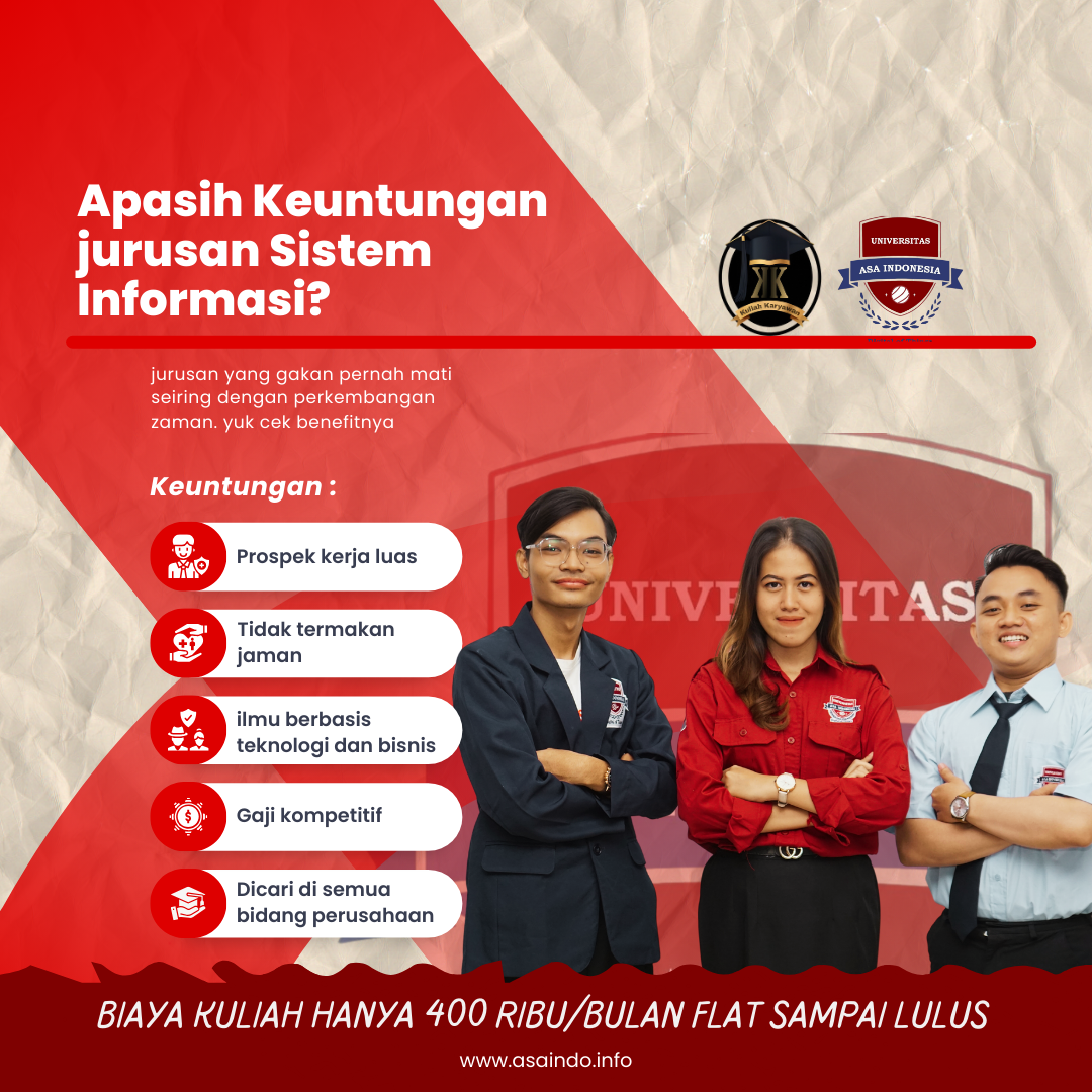 Kuliah Murah 400 ribu Jurusan Sistem Informasi, TI dan Akuntansi di Asaindo