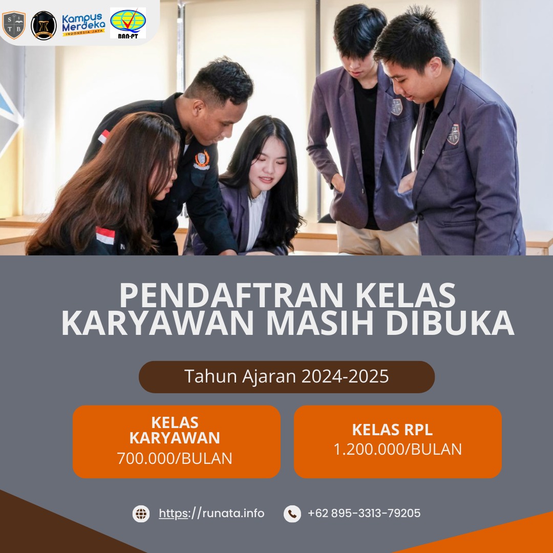 Masih Ada Waktu Daftar Kelas Karyawan di STB Runata Sekarang