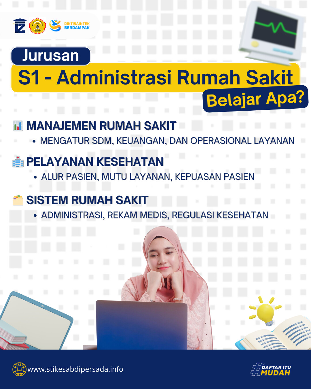 Pelajaran di Jurusan S1 Administrasi Rumah Sakit