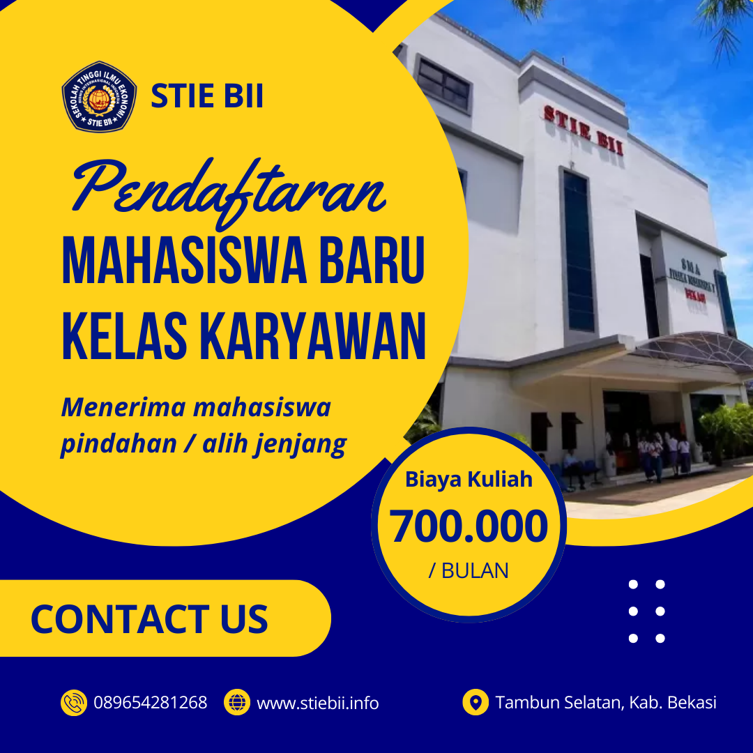 Pendaftaran Mahasiswa Baru Kelas Karyawan di STIE BII