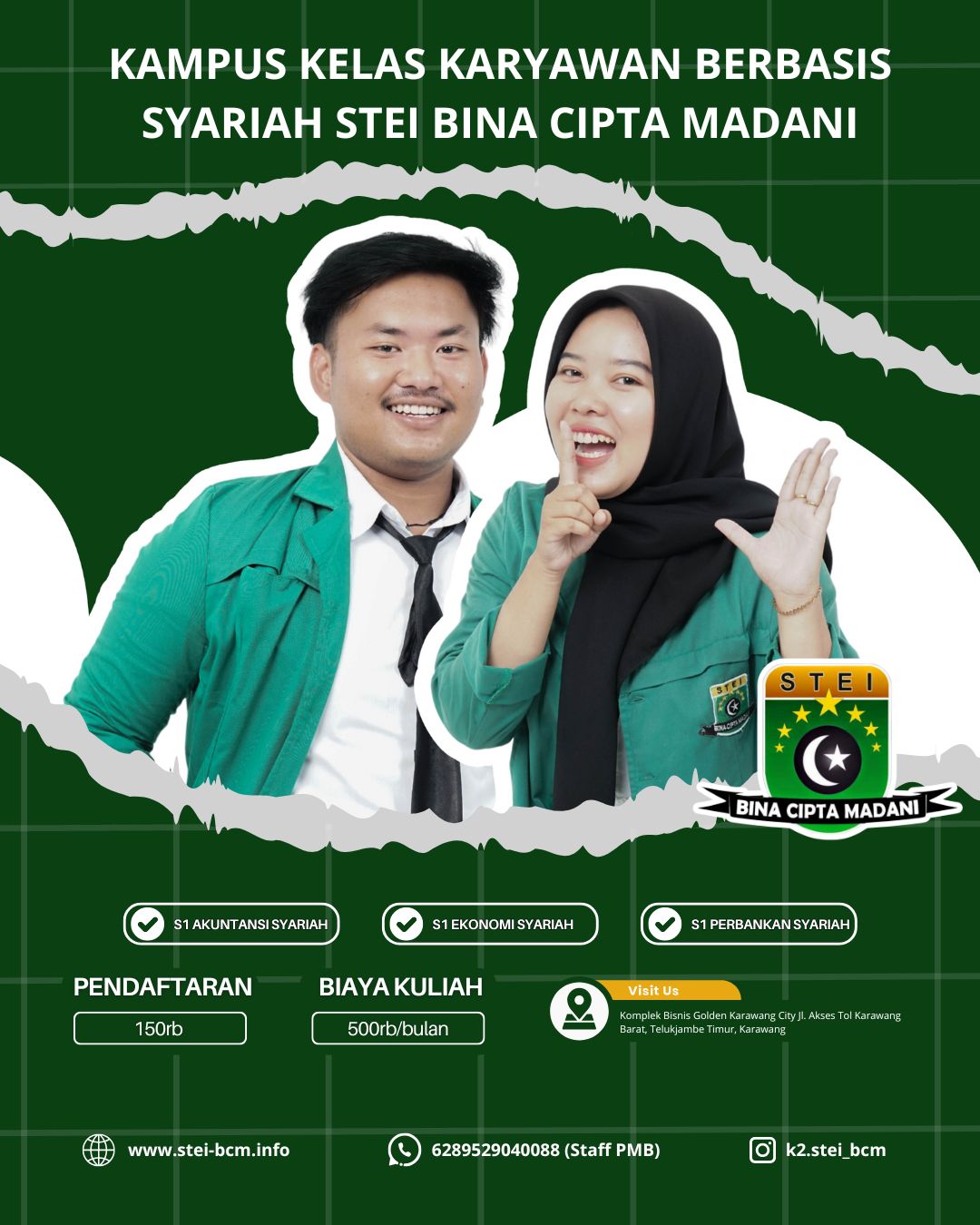 Alasan memilih kampus kelas karyawan berbasis syariah  STEI Bina Cipta Madani