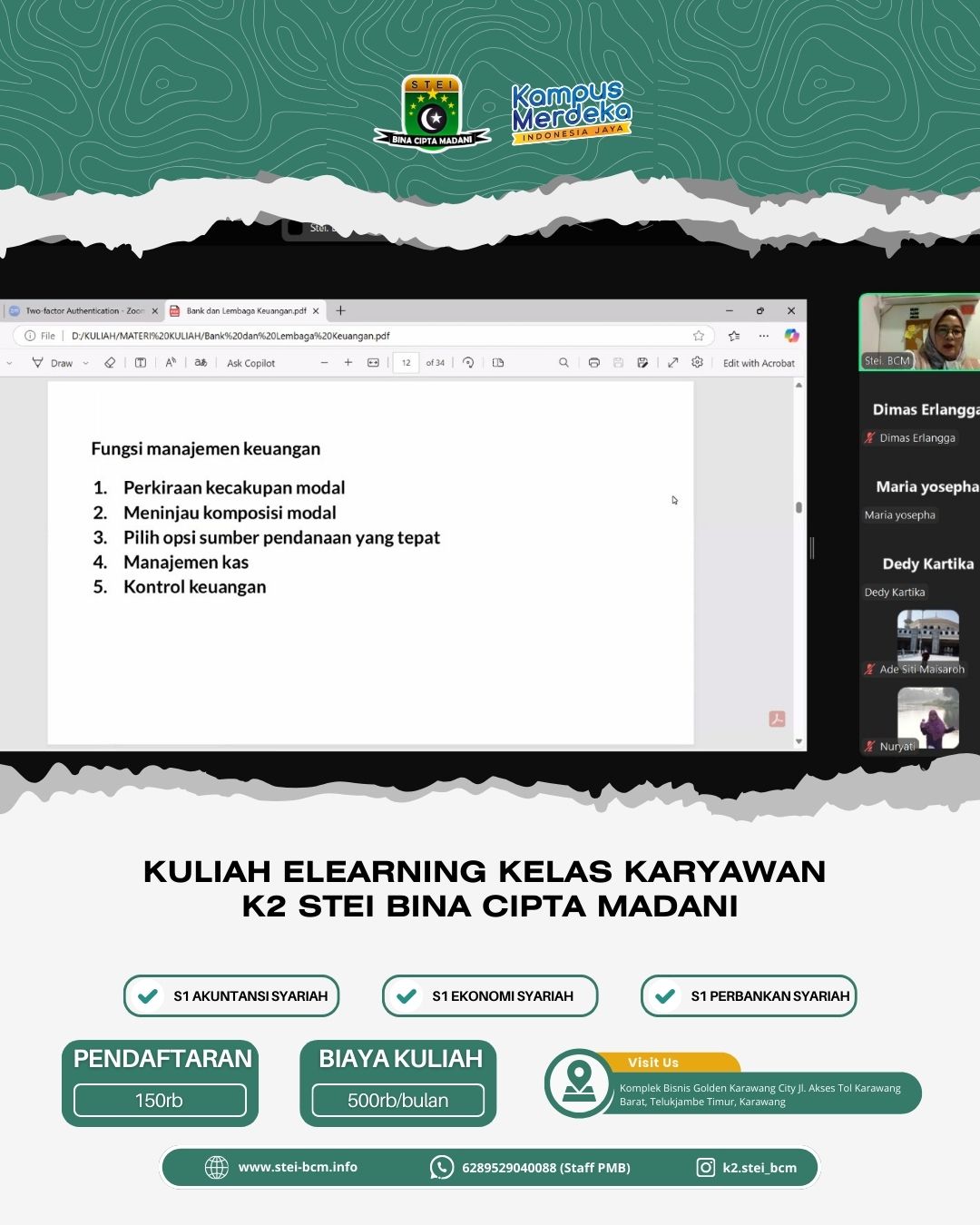 Media Pembelajaran Kelas Online K2 STEI Bina Cipta Madani