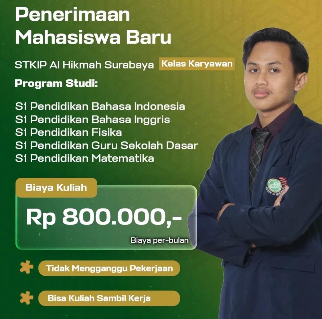 Kuliah Kelas Karyawan online sambil bekerja di STKIP Al-Hikmah Surabaya