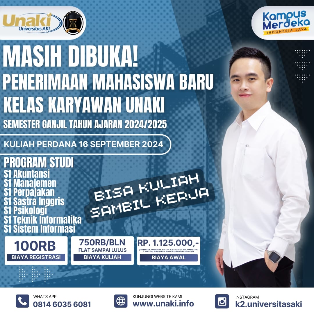 Masih Dibuka Pendaftaran Kelas Karyawan UNAKI Semarang