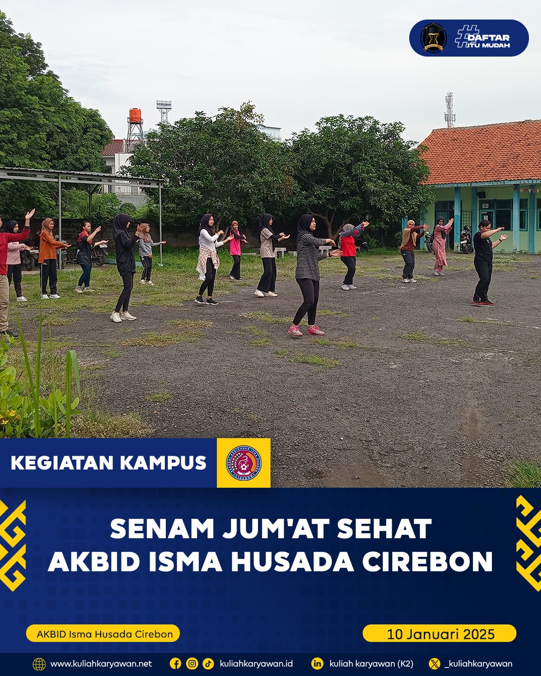 Senam Jumat Sehat Akademi Kebidanan Isma Husada Cirebon