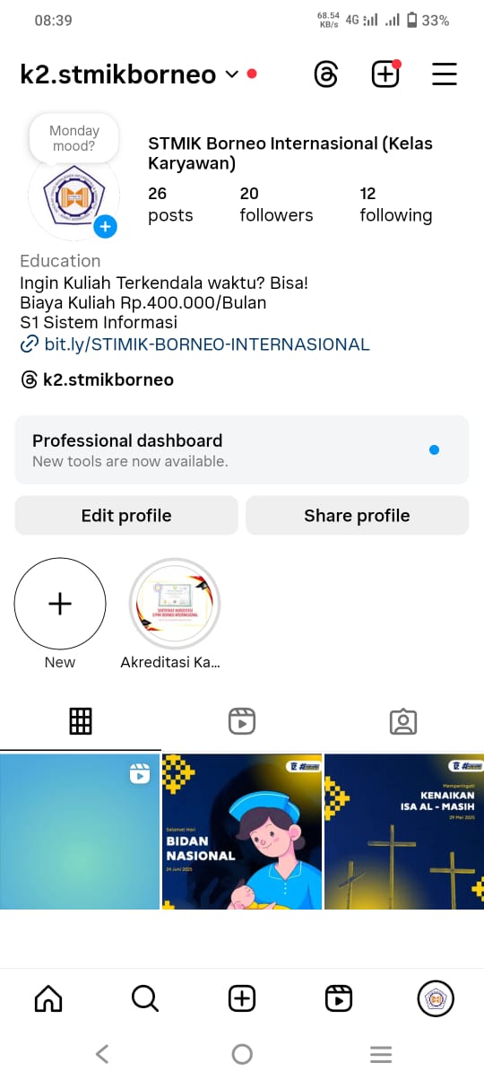 KELAS KARYAWAN ONLINE STMIK BORNEO