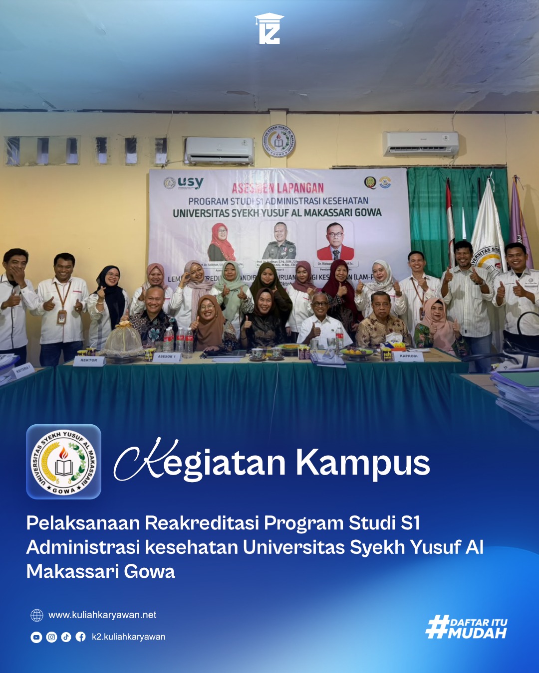 Reakreditasi Program Studi S1 Administrasi Kesehatan USY Gowa