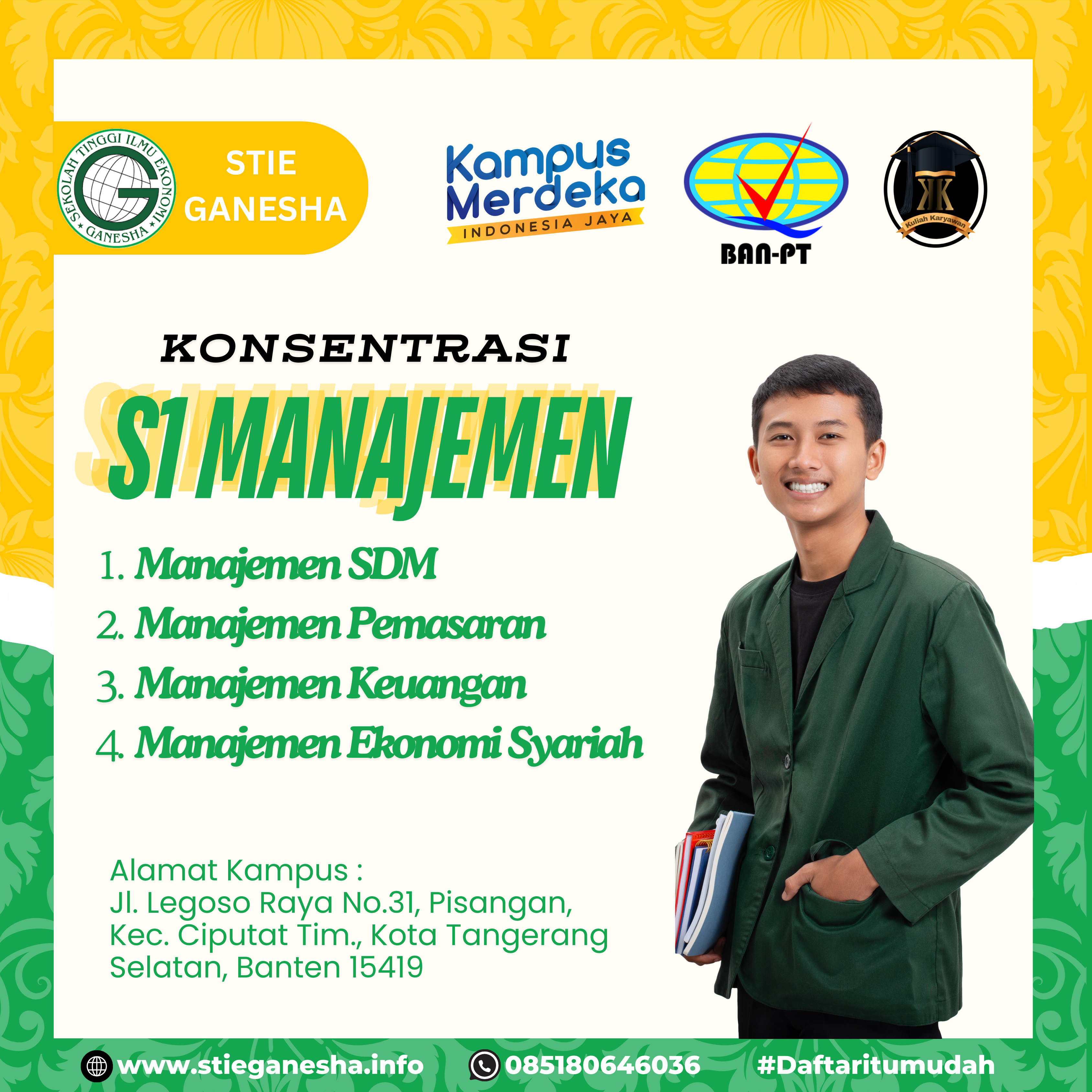Konsentrasi Jurusan S1 Manajemen Di STIE Ganesha 