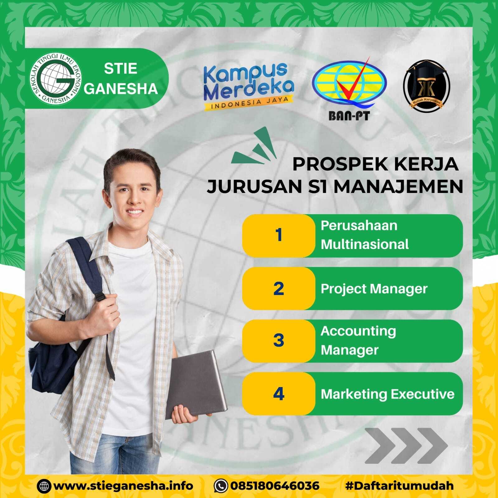 Peluang Kerja S1 Manajemen STIE Ganesha