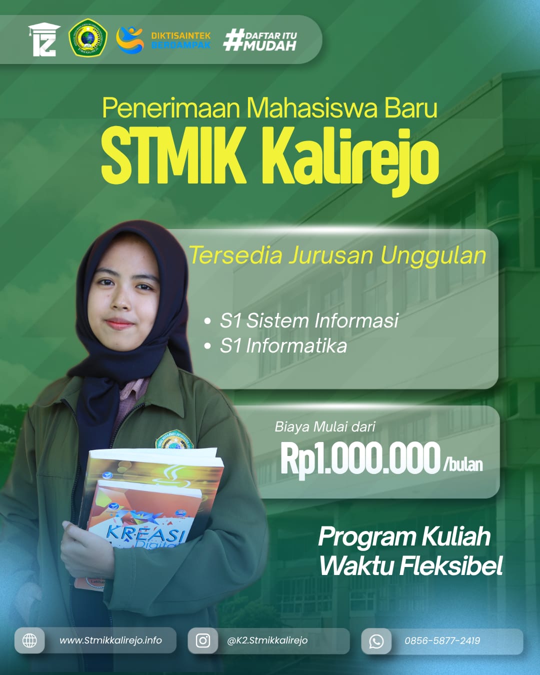 Kuliah Fleksible Kelas Karyawan Kampus STMIK Kalirejo Lampung Tengah