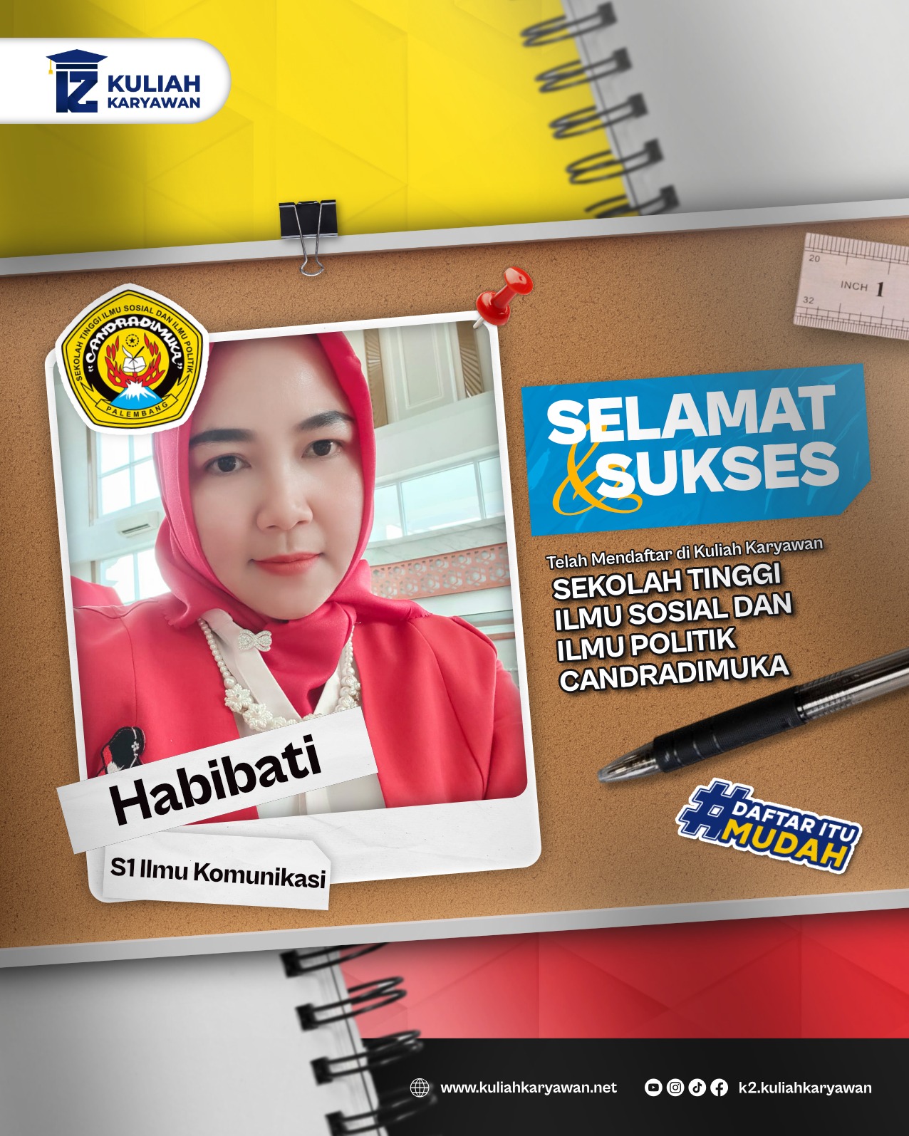 Prodi S1 Ilmu Komunikasi Di Kampus STISIPOL Candradimuka Palembang