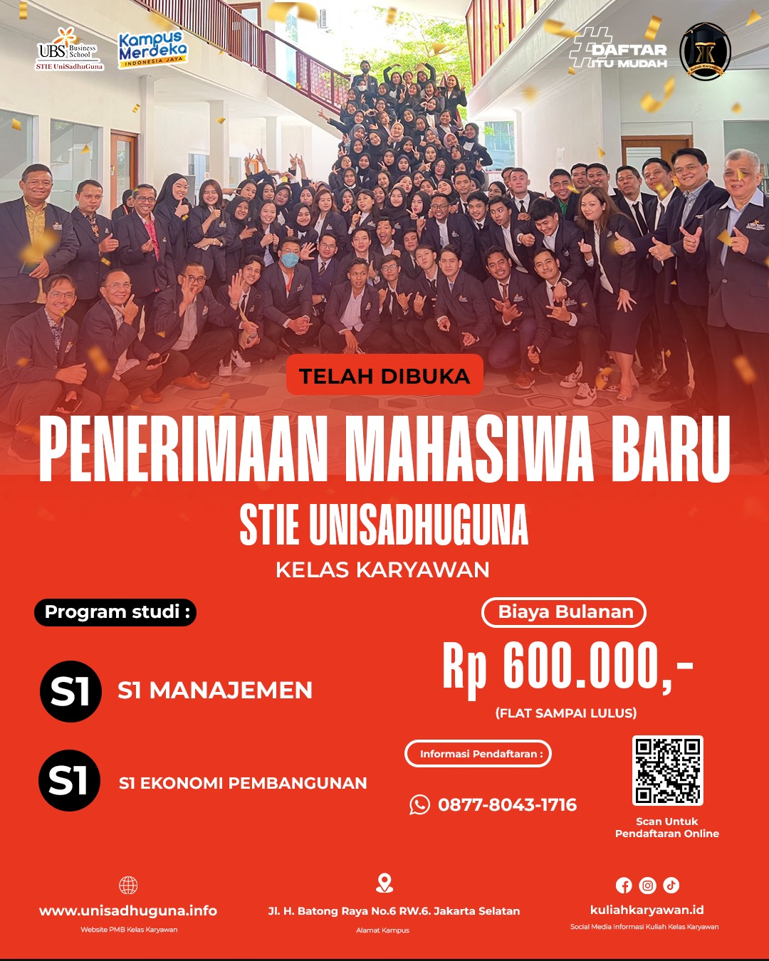 Daftar Kuliah Kelas Karyawan Jurusan Manajemen Di Daerah Cilandak Jakarta Selatan