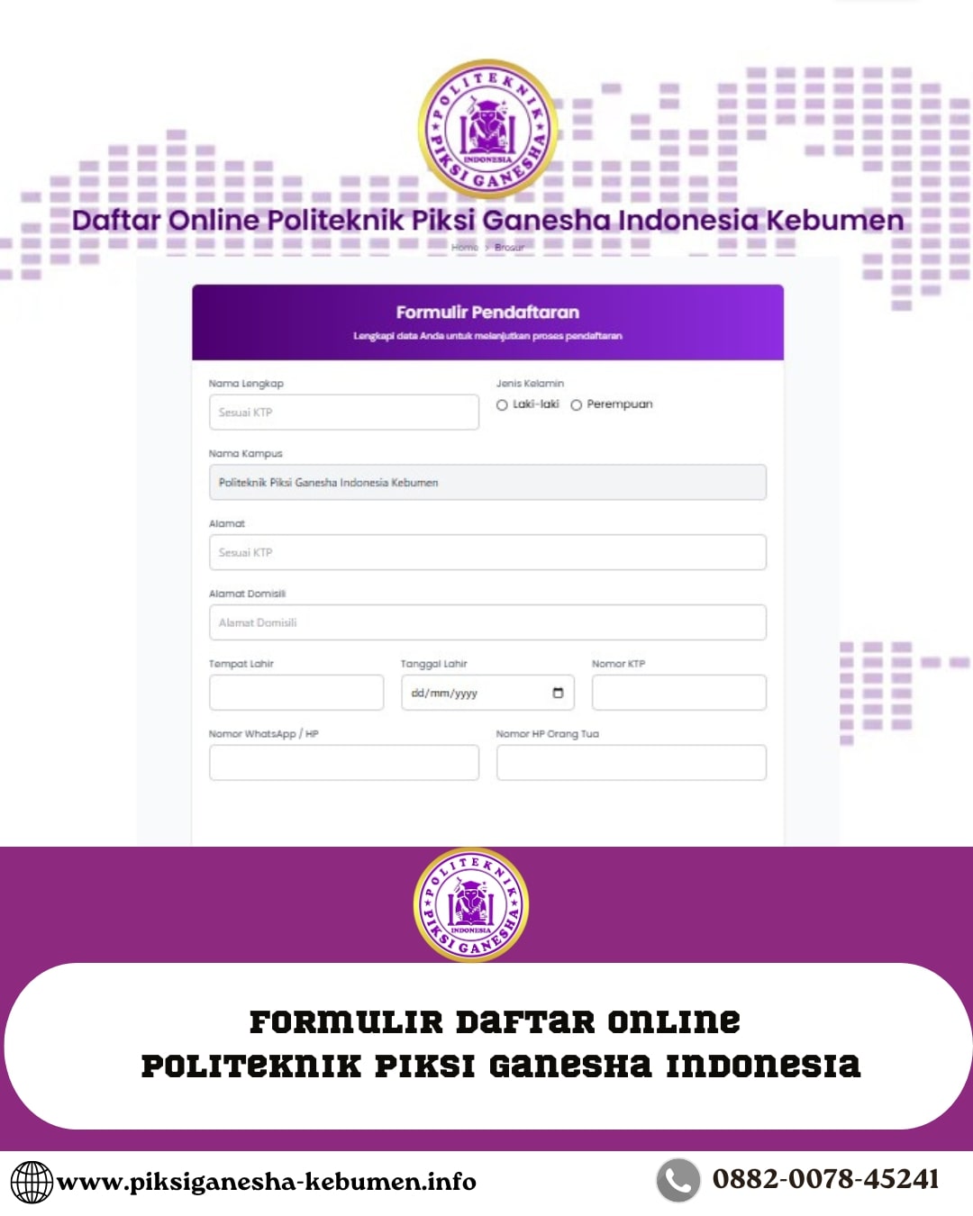 Begini Caranya Kalau Mau Daftar Online di Piksi Ganesha Kebumen