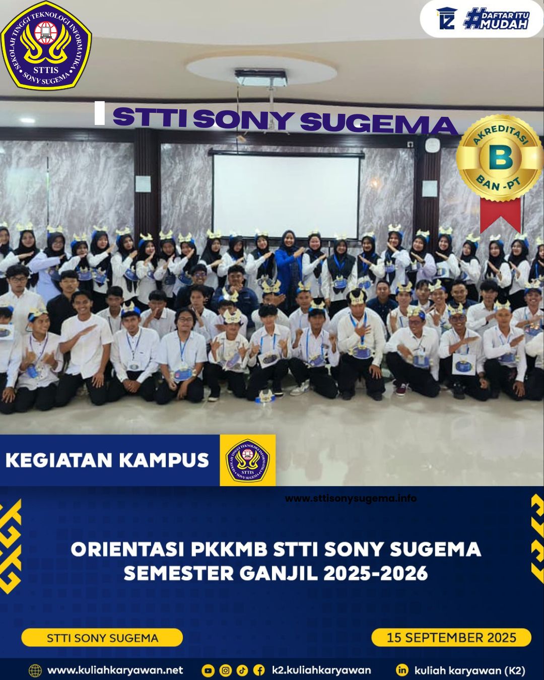 Pengarahan Mahasiswa Baru STTI Sony Sugema Karawang 