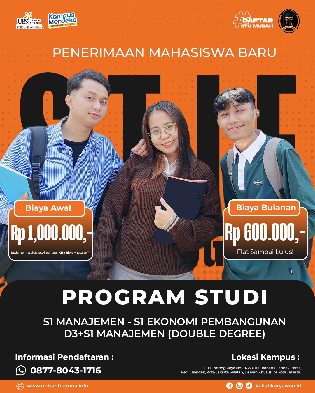 Pendaftaran Kuliah Karyawan Kampus UBS Cilandak Jakarta Selatan