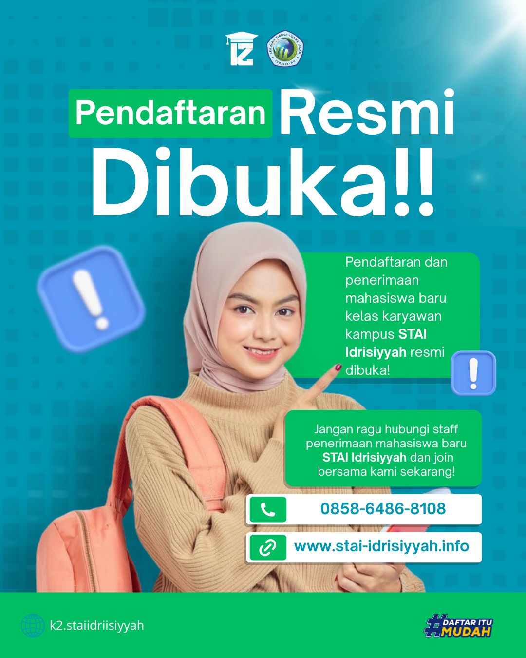 Pendaftaran Mahasiswa Baru STAI Idrisiyyah Tasikmalaya Resmi Dibuka
