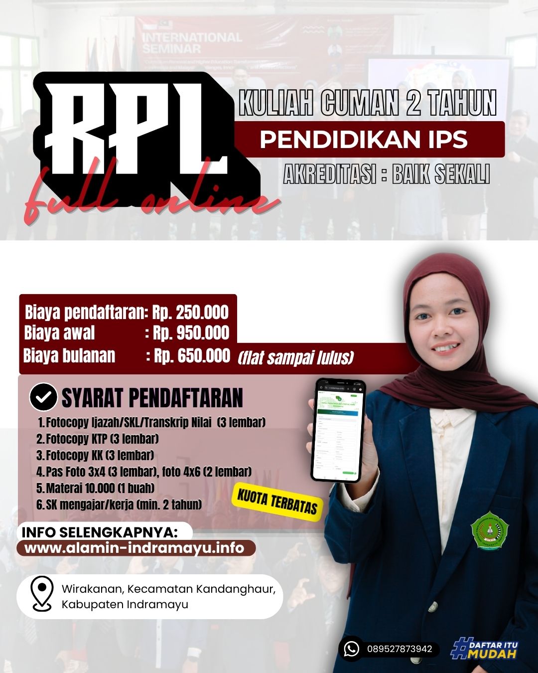 Kuliah Full Online RPL 2 Tahun S1 Pendidikan IPS STKIP Al Amin Indramayu