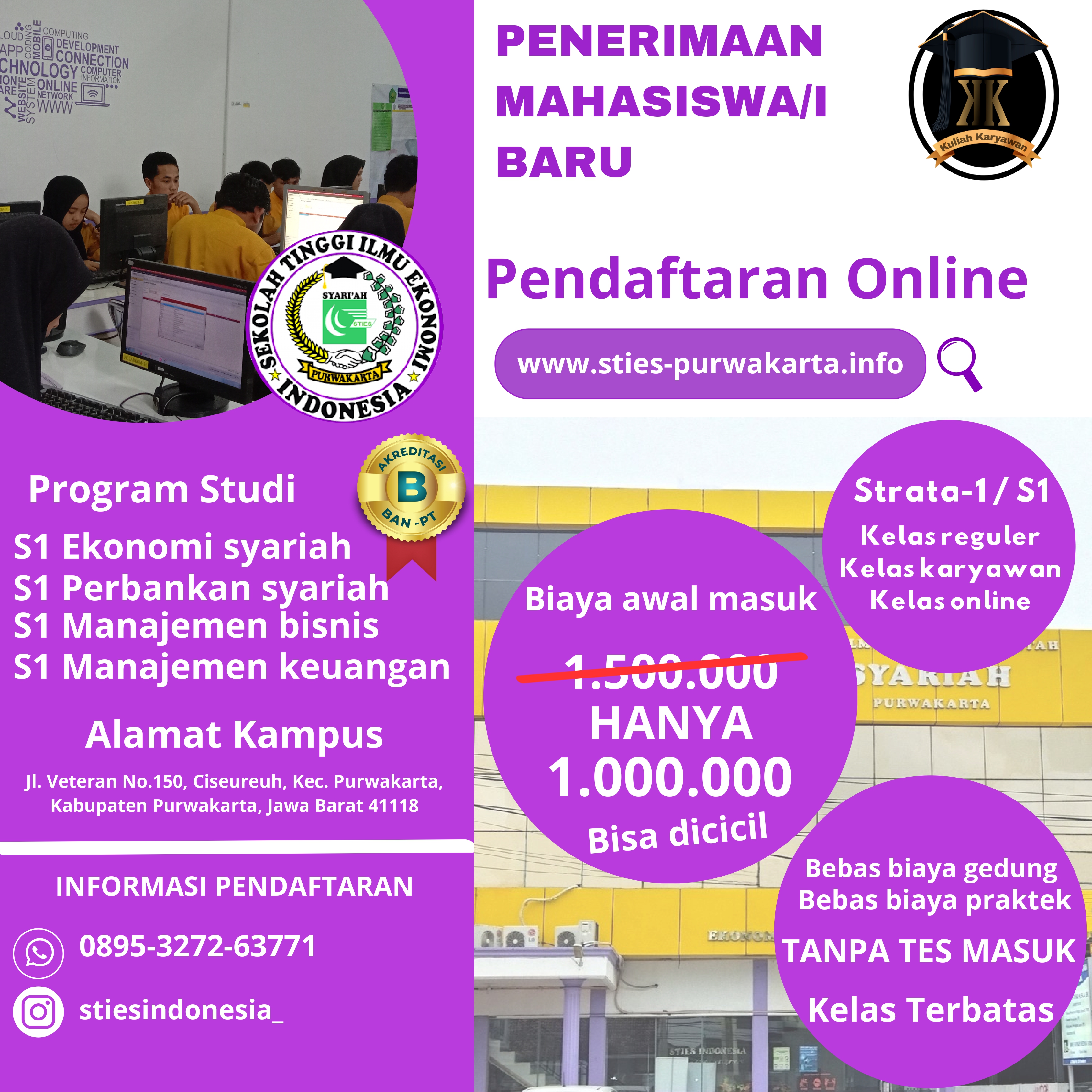 Kampus STIES IP Purwakarta Proses Perkuliahan Fleksibel