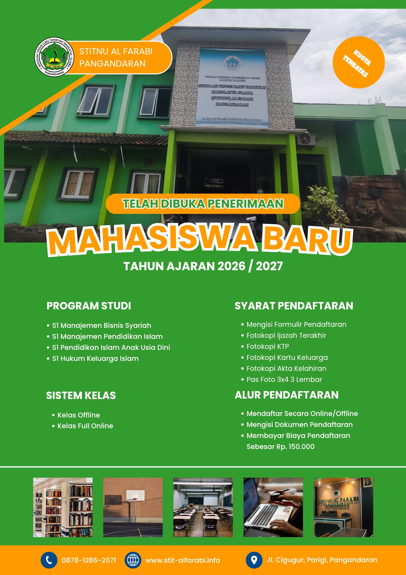 Informasi Pendaftaran Kuliah Karyawan K2 Di Kampus STITNU Al Farabi Pangandaran