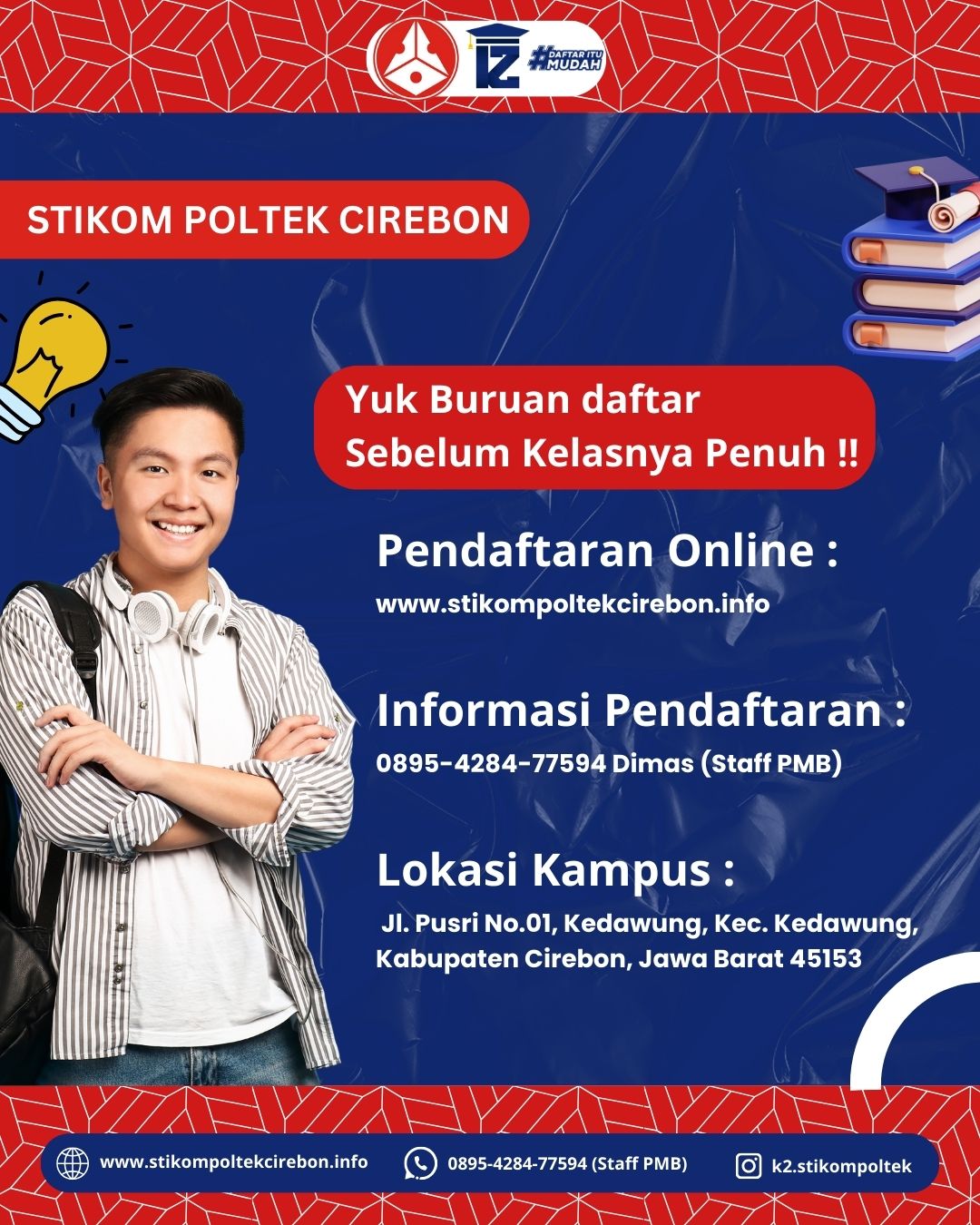 Syarat pendaftaran kuliah di STIKOM Poltek Cirebon