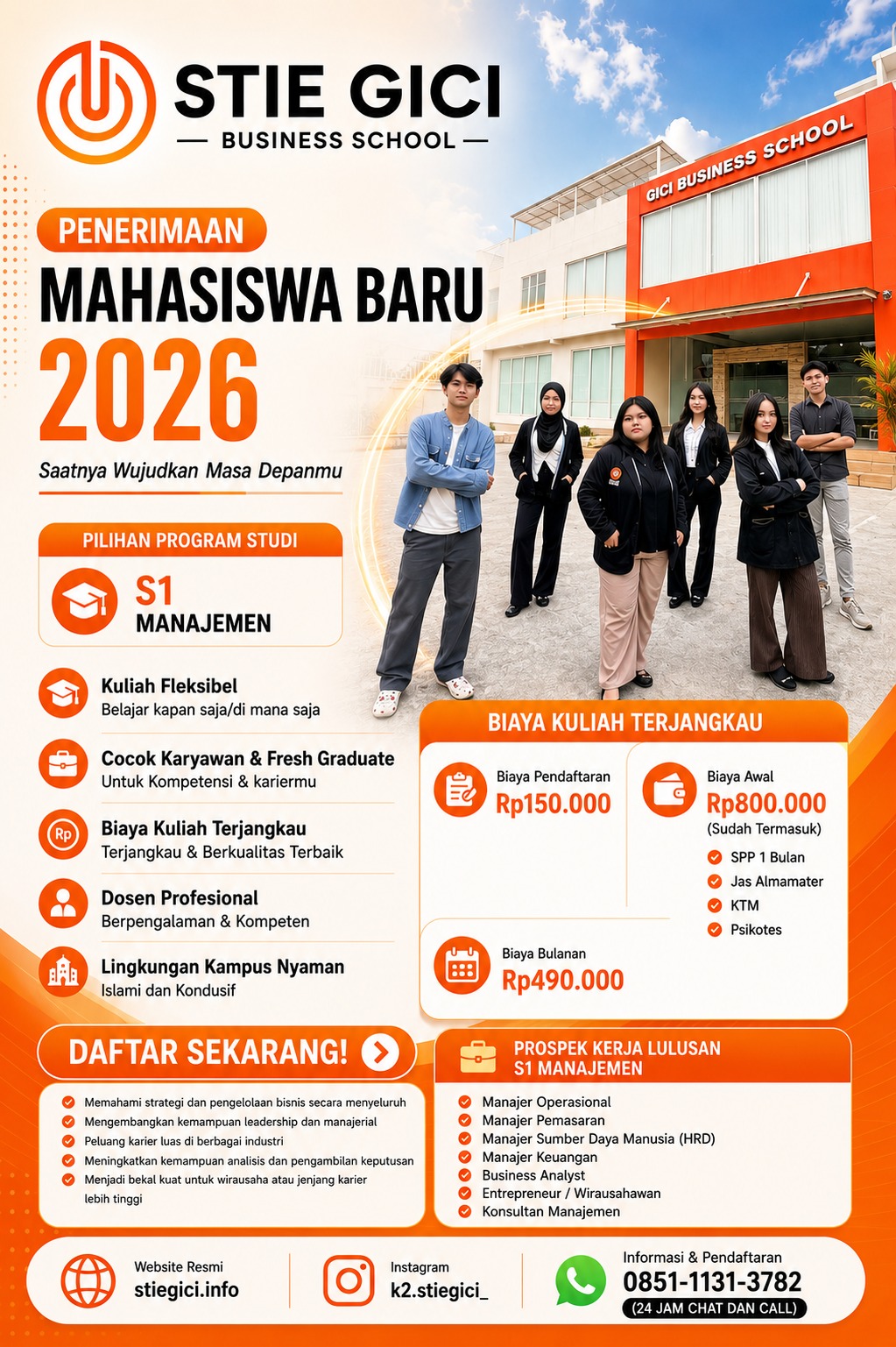 Kuliah S1 Manajemen bisa Online di Depok Bersama STIE GICI Business School