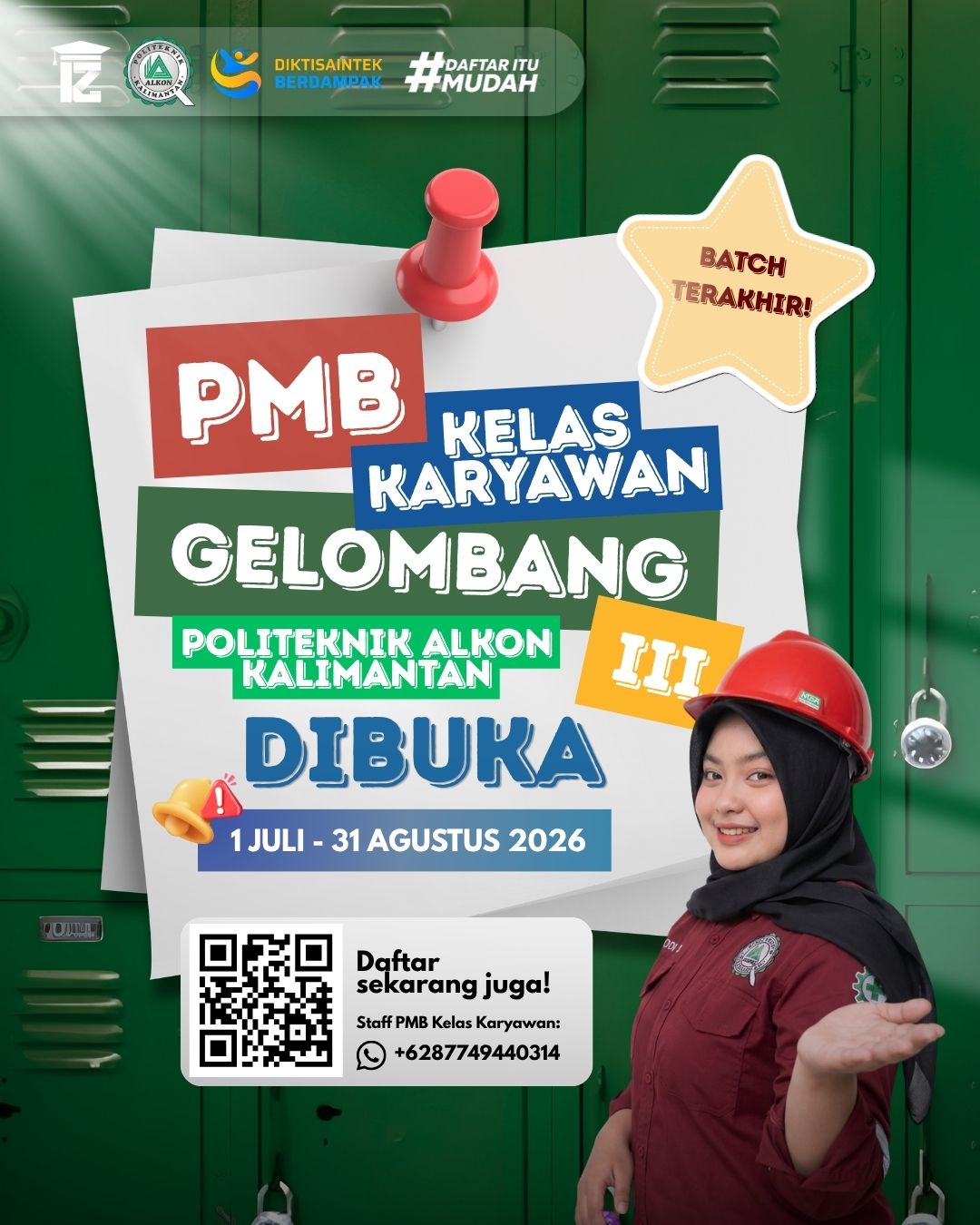 Biaya Kuliah Kelas Karyawan Politeknik Alkon Kalimantan Tahun 2026