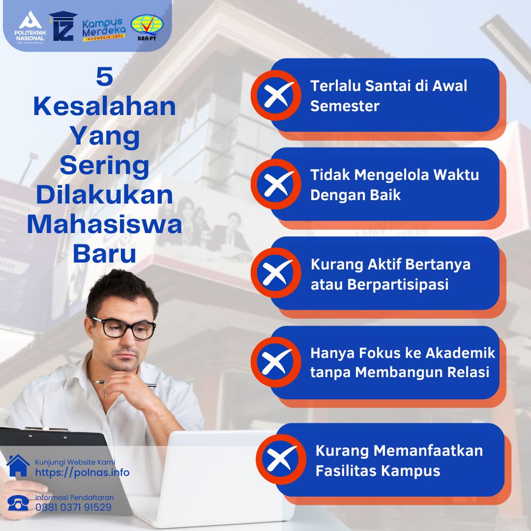 5 Kesalahan Yang Sering Dilakukan Mahasiswa Baru