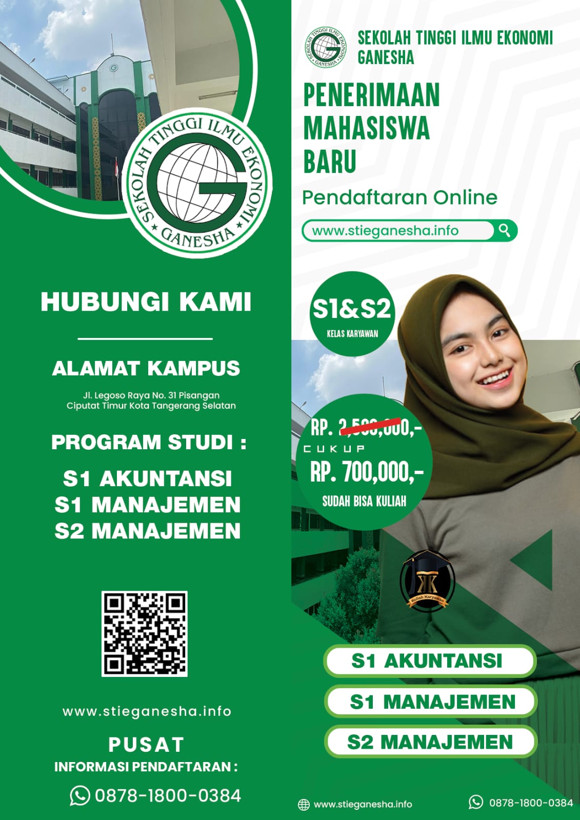 Biaya Kuliah Murah Di Kampus K2 STIE Ganesha