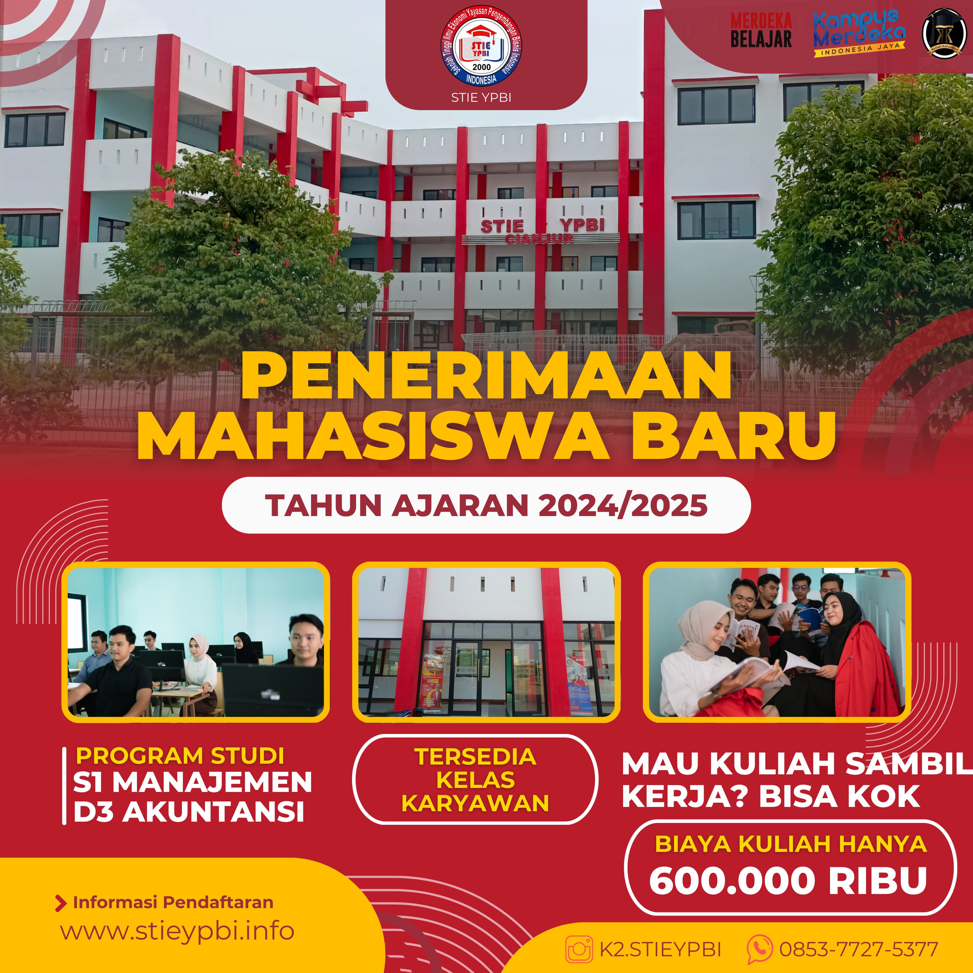 Kampus Murah dan waktu fleksibel Sekolah Tinggi Ilmu Ekonomi YPBI di Cianjur 