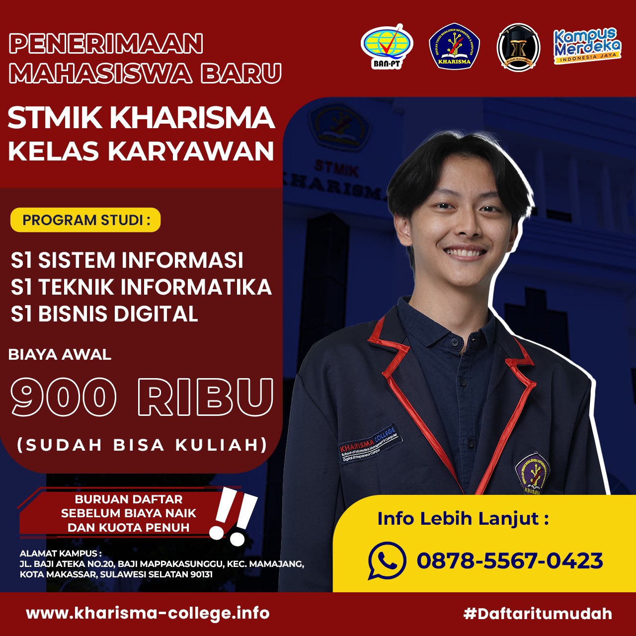 Kuliah Kelas Karyawan di Kharisma College Makassar