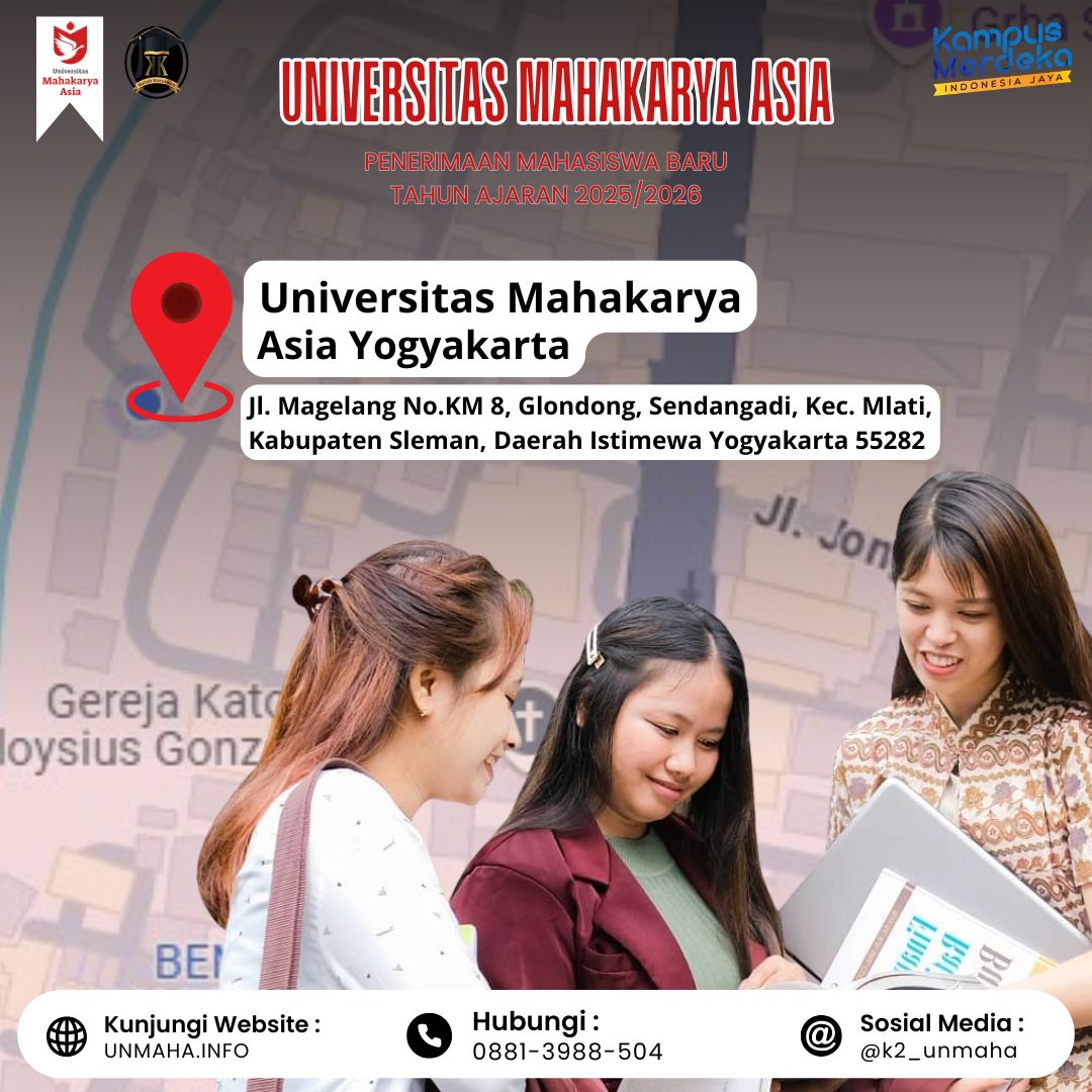 Lokasi Kampus Universitas Mahakarya Asia (UNMAHA) untuk K2 di Yogyakarta