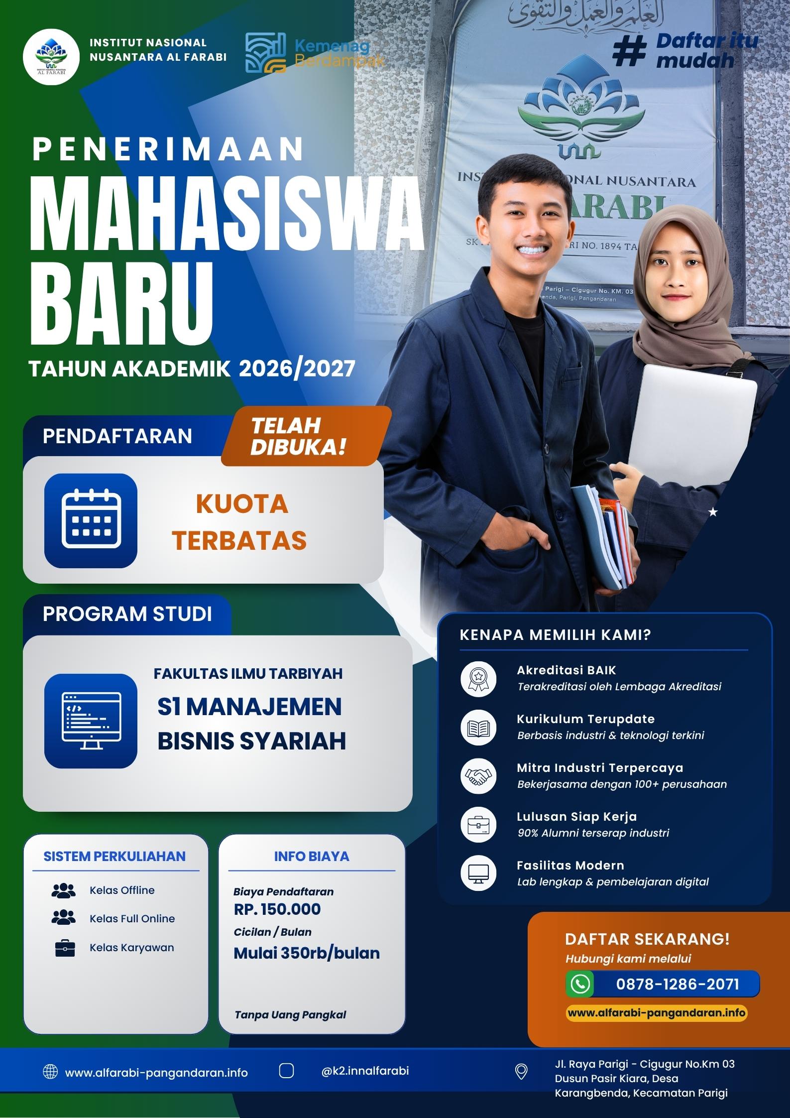 Mata Kuliah Jurusan S1 Manajemen Bisnis Syariah Kampus INN Al Farabi Pangandaran