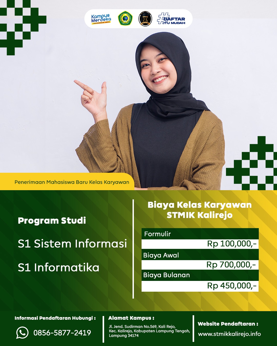 Informasi Penderimaan Mahasiswa Baru Kampus STMIK Kalirejo Kelas Karyawan