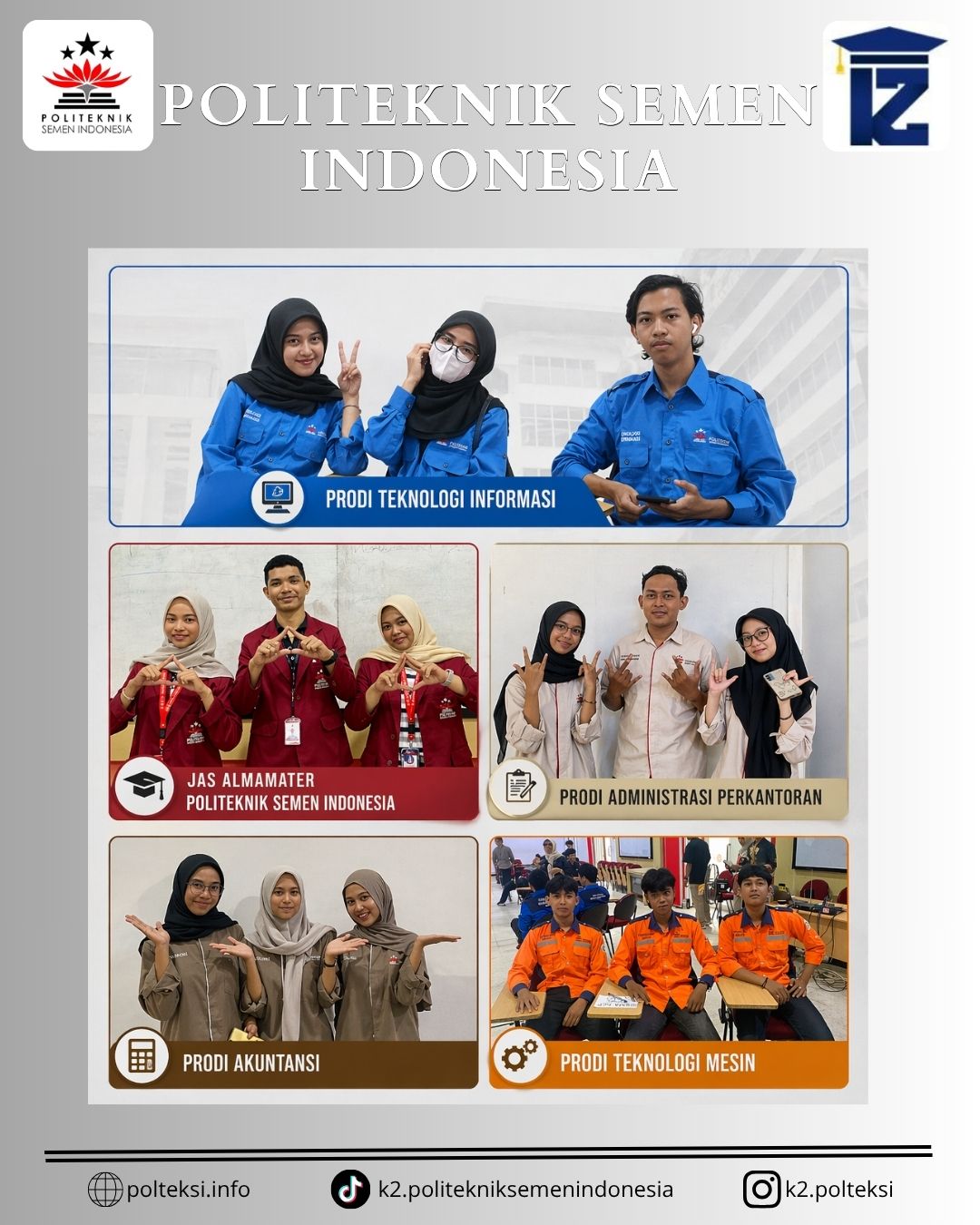 Kenali Warna Seragam Mahasiswa Politeknik Semen Indonesia Sesuai Program Studi
