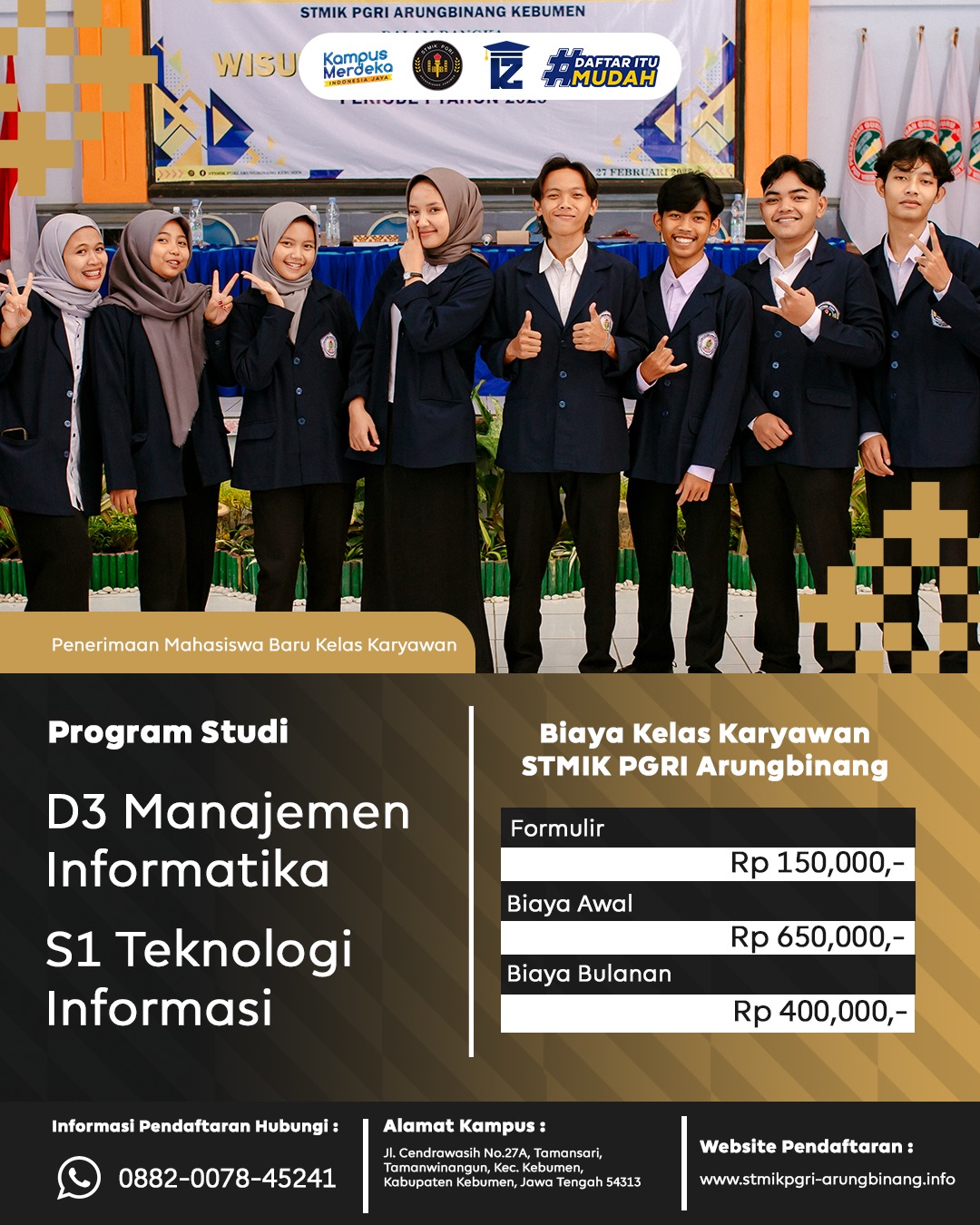 Sekitar Kebumen Yang Ada Kampus IT Yaitu STMIK PGRI Arungbinang Kebumen