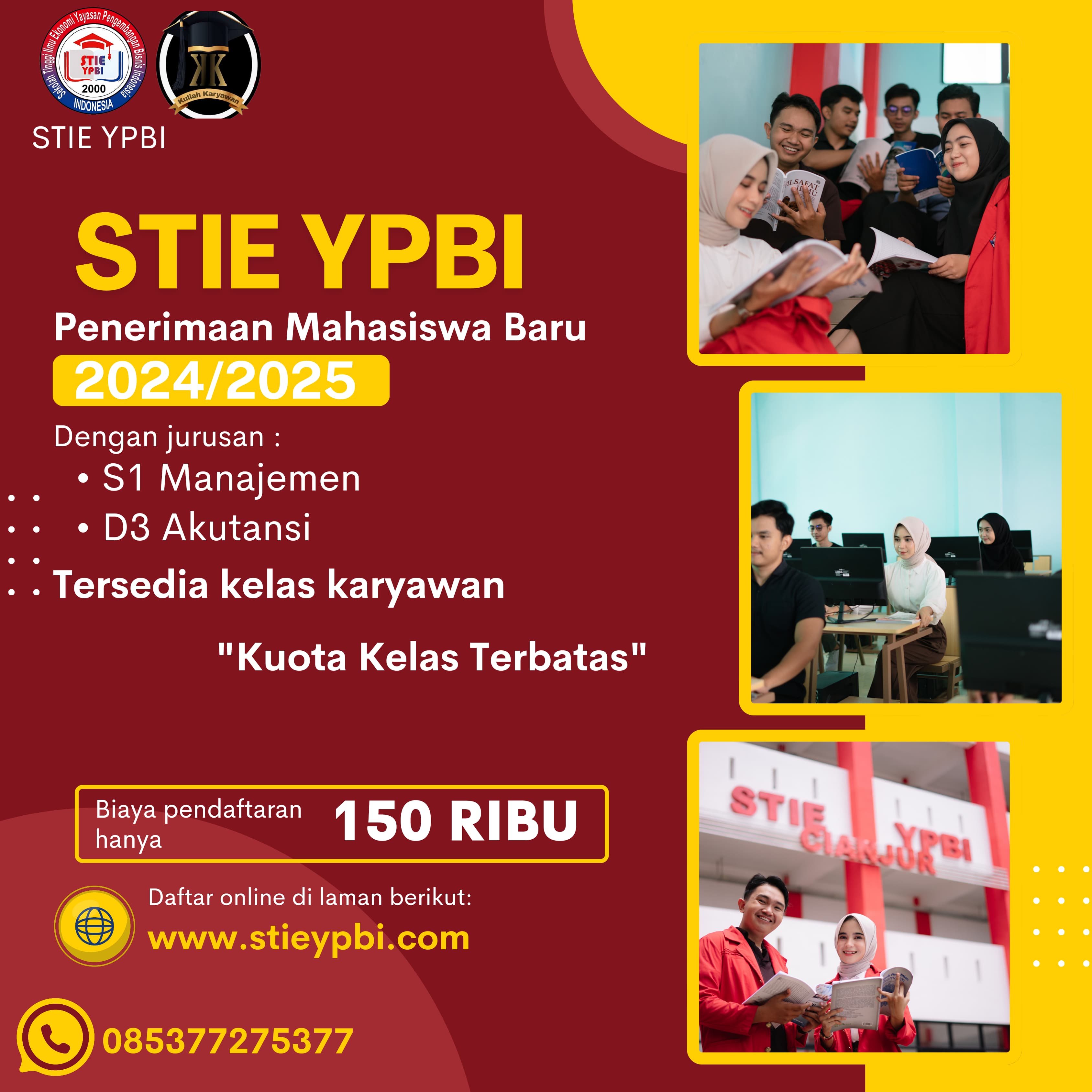STIE YPBI Membuka pendaftaran Mahasiswa baru 2024