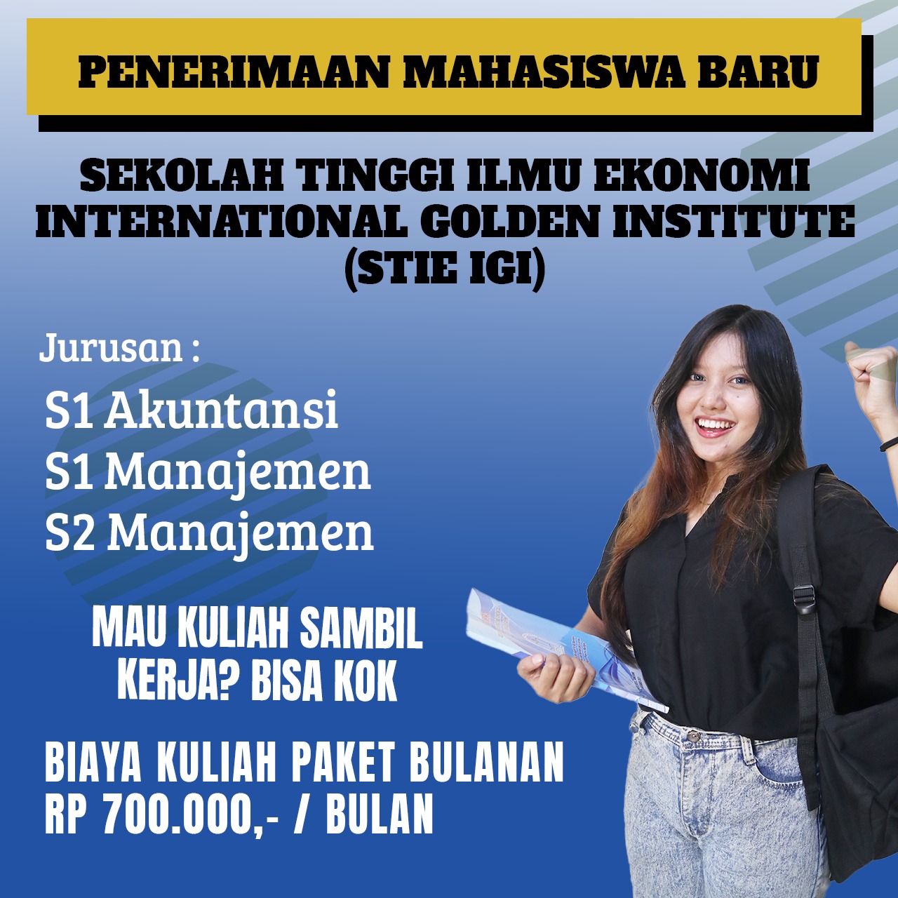 Pendaftaran dan Biaya Kuliah STIE IGI (International Golden Institute)