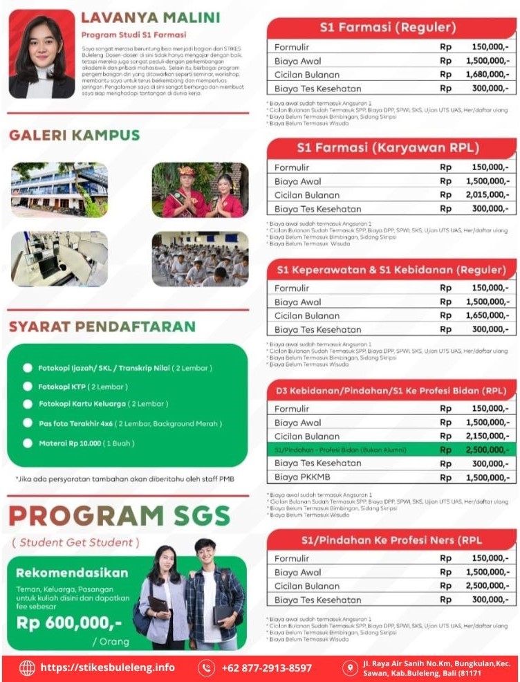 Cicilan Biaya Kuliah STIKES Buleleng