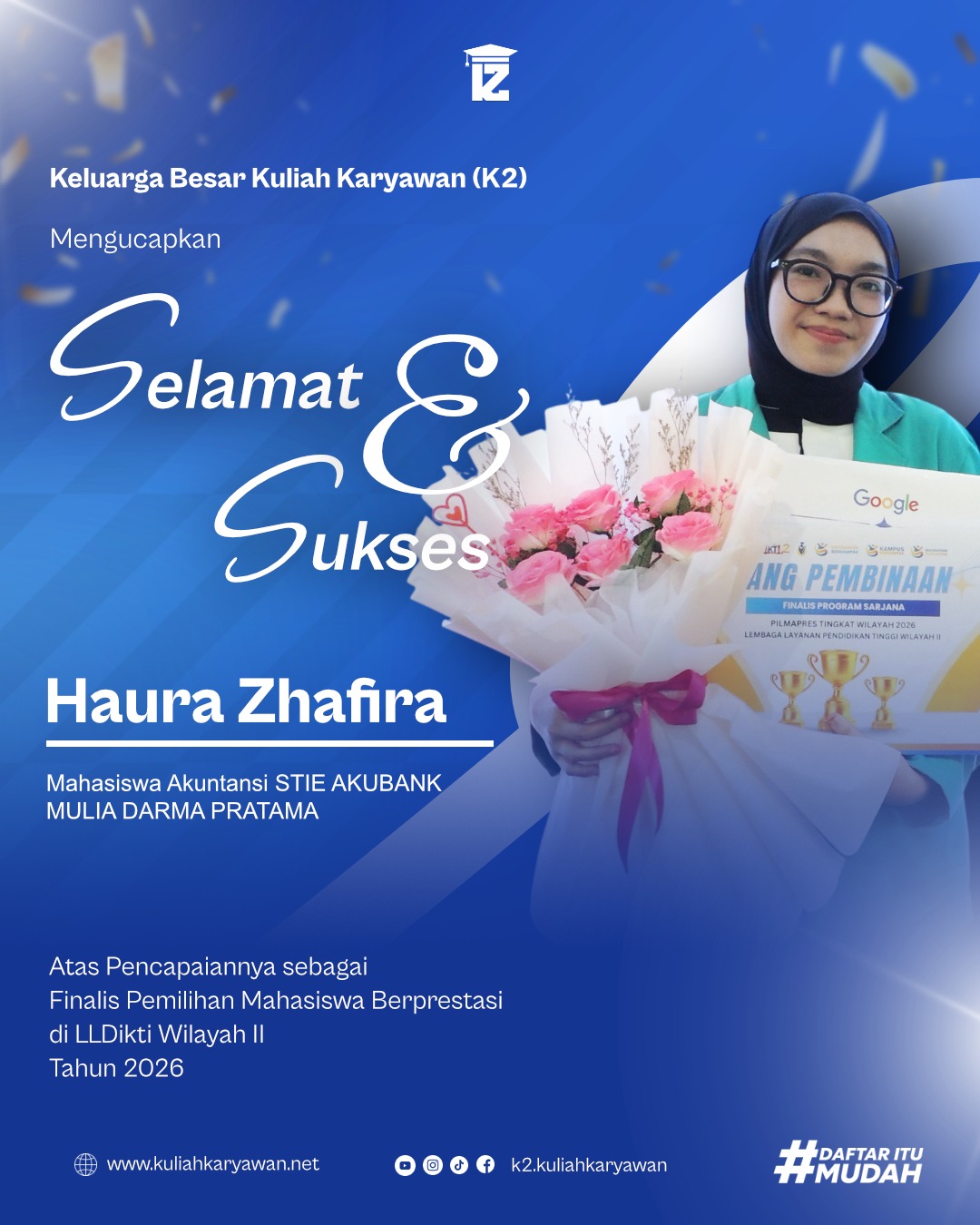 Mahasiswi Berprestasi Jurusan Akuntansi STIE AKUBANK MULIA DARMA PRATAMA Palembang