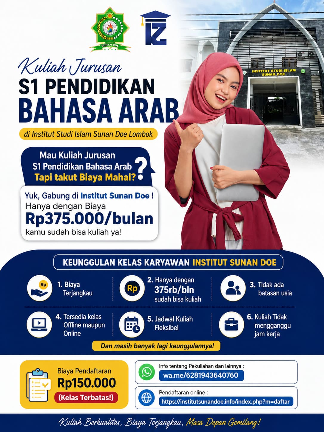 Kuliah Jurusan S1 Tadris Bahasa Arab Bisa Online di Institut Sunan Doe