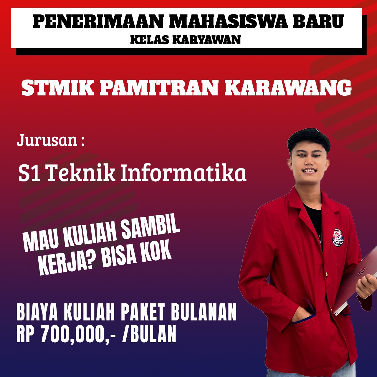 Mau Kerja Sambil Kuliah? Daftarkan Dirimu di Program Kelas Karyawan STMIK Pamitran Karawang