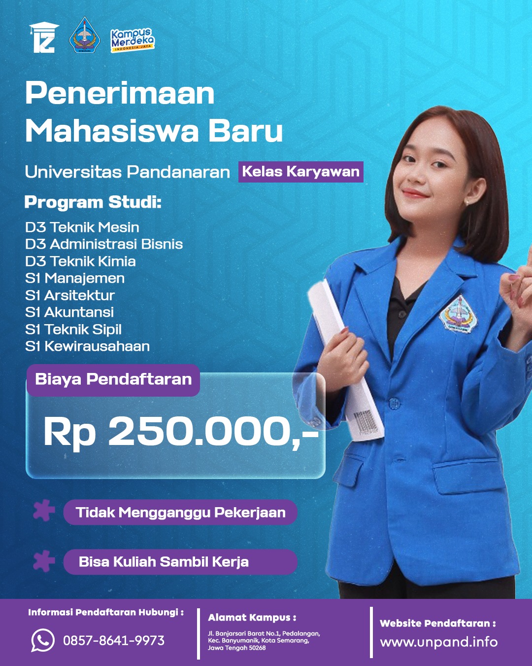 Penerimaan Mahasiswa Baru Universitas Pandanaran Semarang