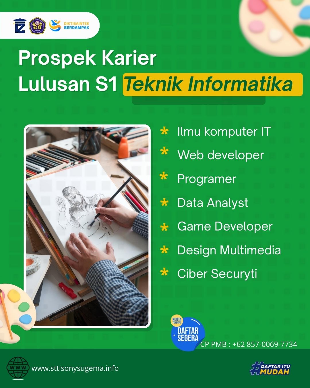 Cara Daftar Kuliah di STTI Sony Sugema