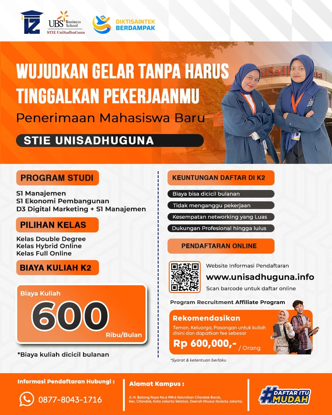 Kuliah di kampus UBS biaya murah kualitas terjamin cilandak jakarta selatan
