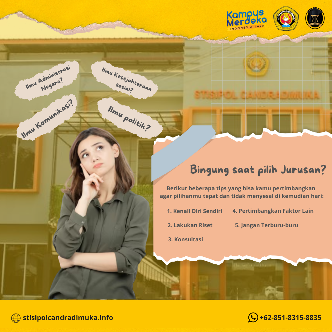 Tips Memilih Jurusan Yang Tepat, Kuliah Karyawan STISIPOL Candradimuka