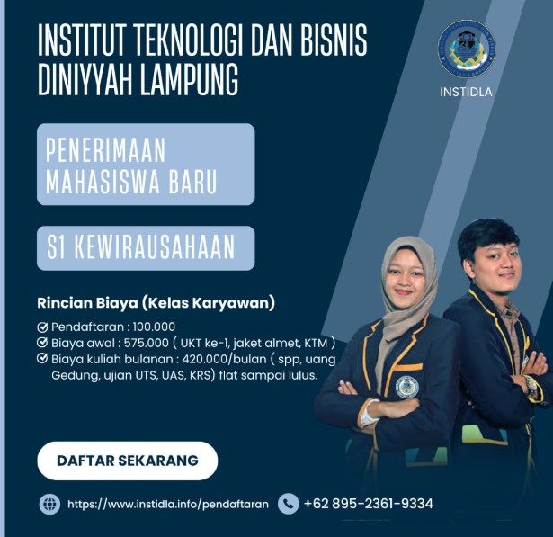 Jurusan S1 Kewirausahaan Terbaik Di Lampung Kampus INSTIDLA